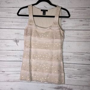 White House Black Market brand ruffle tank top